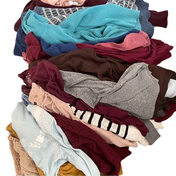 Sweater Bundle 5 Piece Mystery Box Knit Pullover Mock Crew Turtleneck Oversized - Picture 10 of 10